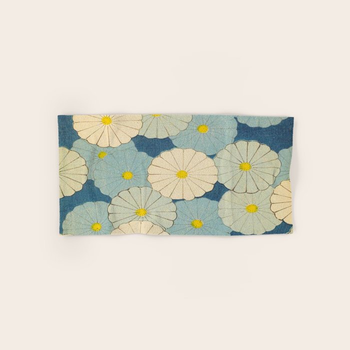 Shin-Bijutsukai - Japanese Design Blue Floral Pattern Towels Gallery Image 1