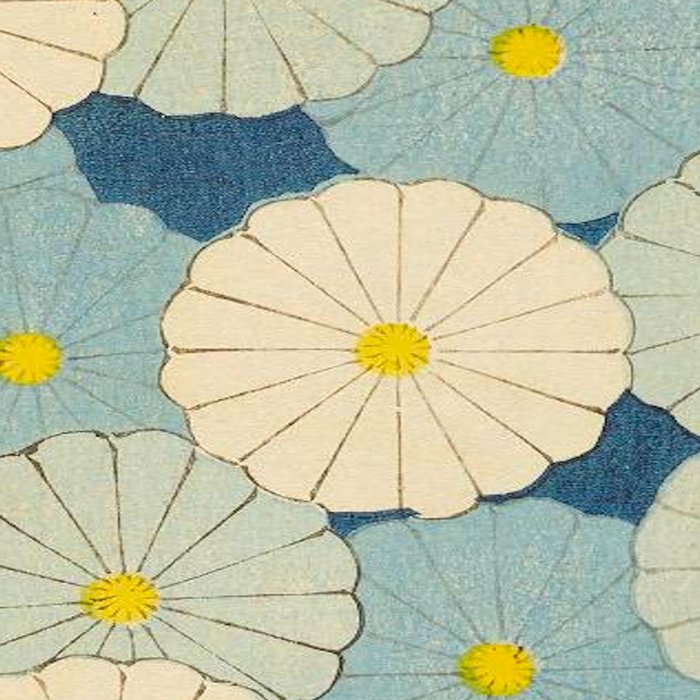 Shin-Bijutsukai - Japanese Design Blue Floral Pattern Coffee Mug Gallery Image 2