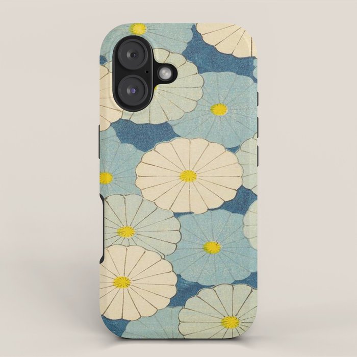 Shin-Bijutsukai - Japanese Design Blue Floral Pattern iPhone Case Gallery Image 1