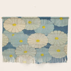 Shin-Bijutsukai - Japanese Design Blue Floral Pattern Wall Hanging Gallery Image 1