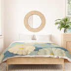 Shin-Bijutsukai - Japanese Design Blue Floral Pattern Duvet Cover Gallery Image 3