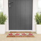 Antique Persian Rug Print With Abstract Quadrupeds Welcome Mat Gallery Image 3