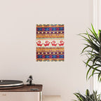 Antique Persian Rug Print With Abstract Quadrupeds Poster Gallery Image 2