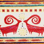 Antique Persian Rug Print With Abstract Quadrupeds Coffee Mug Gallery Image 2