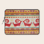 Antique Persian Rug Print With Abstract Quadrupeds Laptop Sleeve Gallery Image 1