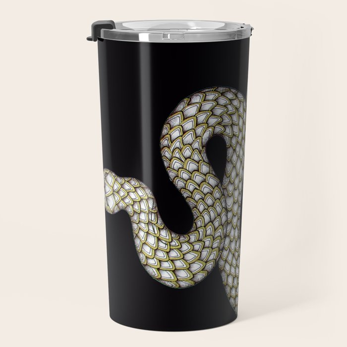 Snake's Charm in Black Travel Mug Gallery Image 3