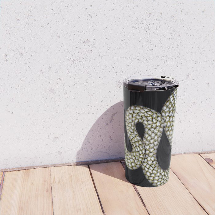 Snake's Charm in Black Travel Mug Gallery Image 4