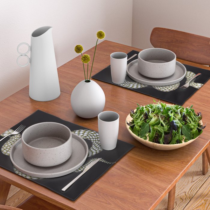 Snake's Charm in Black Placemat Gallery Image 2