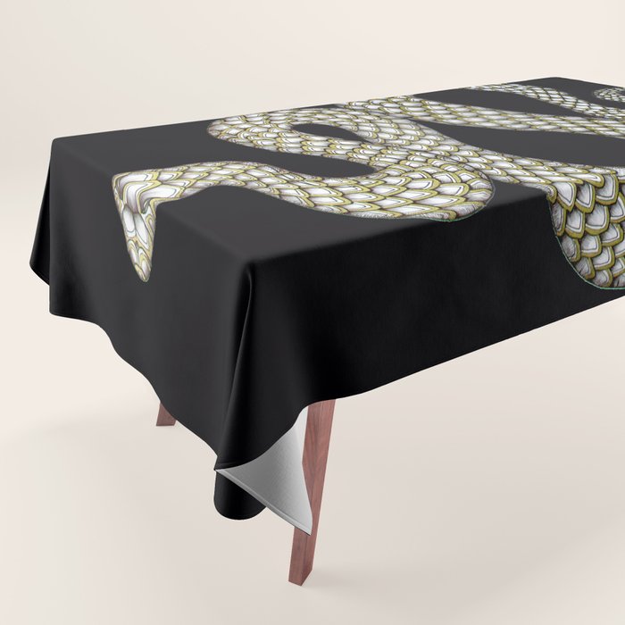 Snake's Charm in Black Tablecloth Gallery Image 1