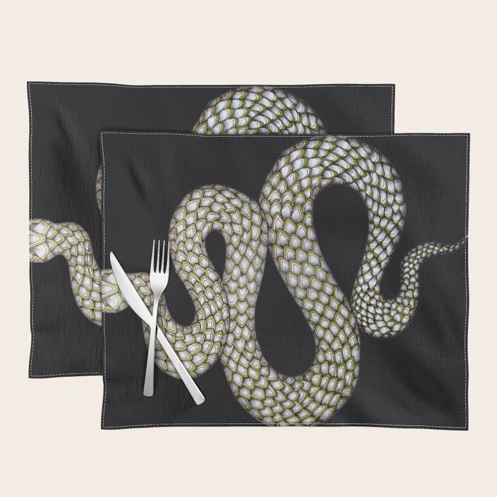 Snake's Charm in Black Placemat Gallery Image 1