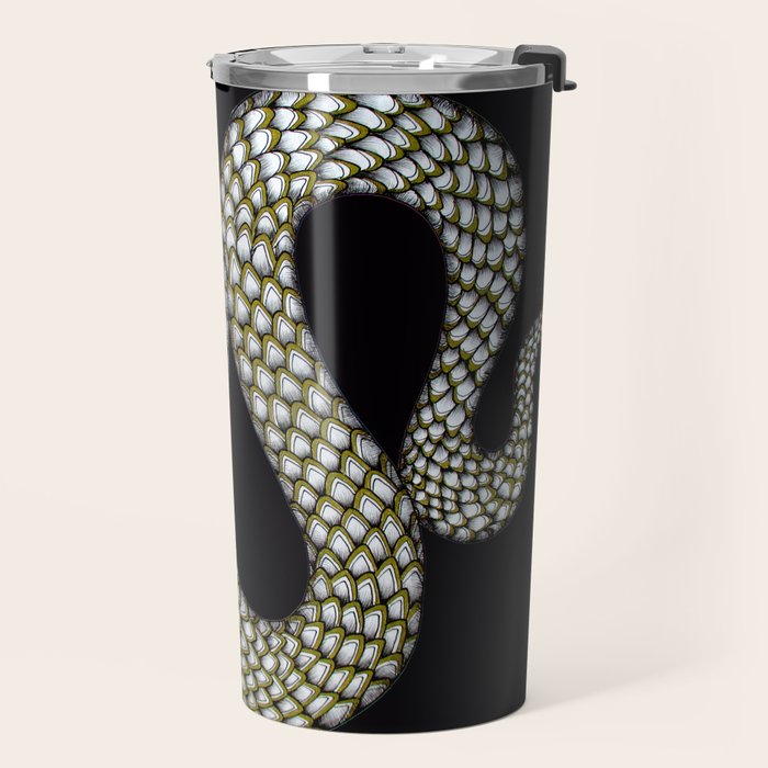 Snake's Charm in Black Travel Mug Gallery Image 2
