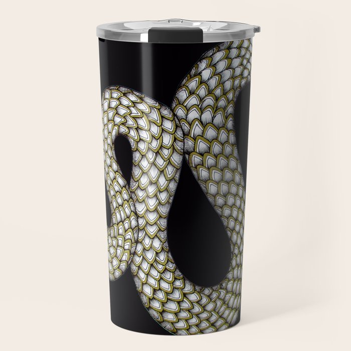 Snake's Charm in Black Travel Mug Gallery Image 1