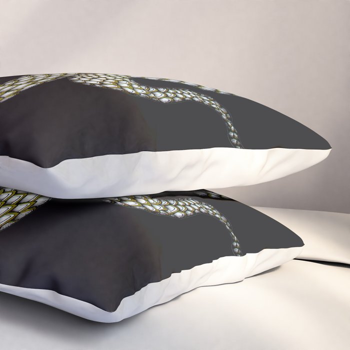 Snake's Charm in Black Pillow Sham Gallery Image 3