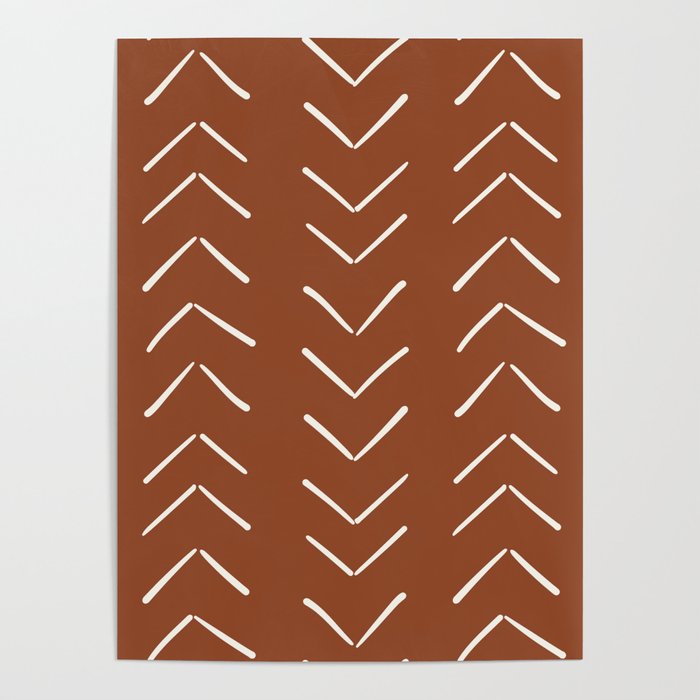 Boho Big Arrows in Rust Poster Gallery Image 1