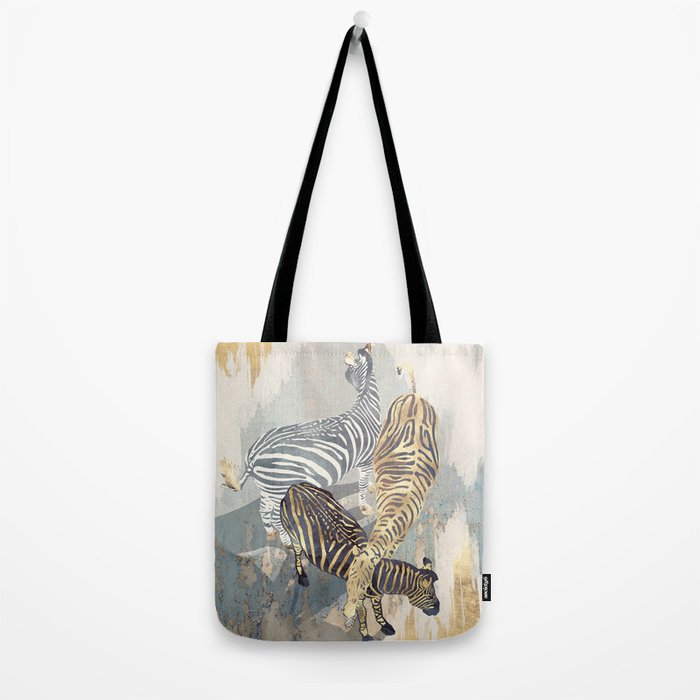 Metallic Zebras Tote Bag Gallery Image 2