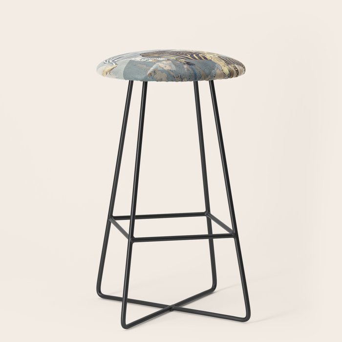 Metallic Zebras Stool Gallery Image 1