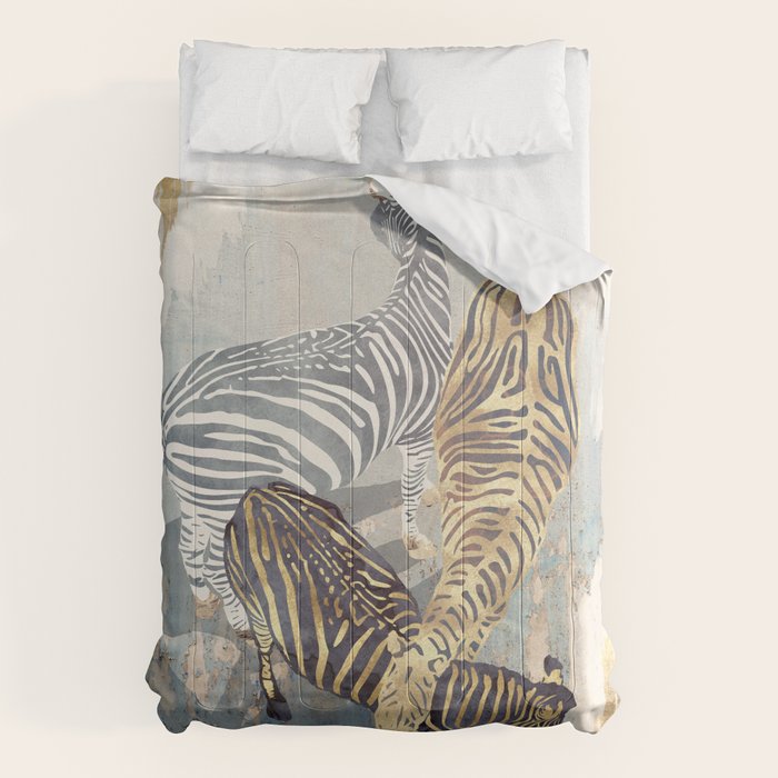 Metallic Zebras Comforter Gallery Image 1