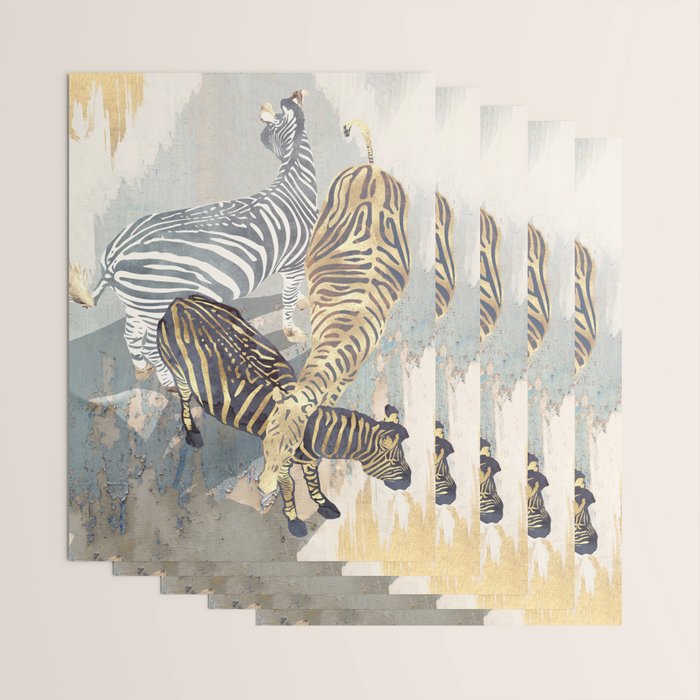 Metallic Zebras Wrapping Paper Gallery Image 3
