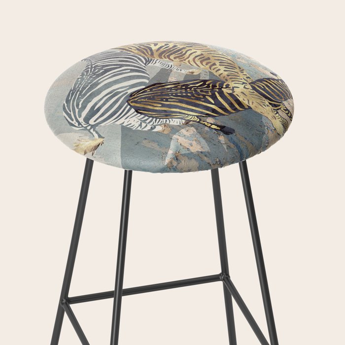 Metallic Zebras Stool Gallery Image 2