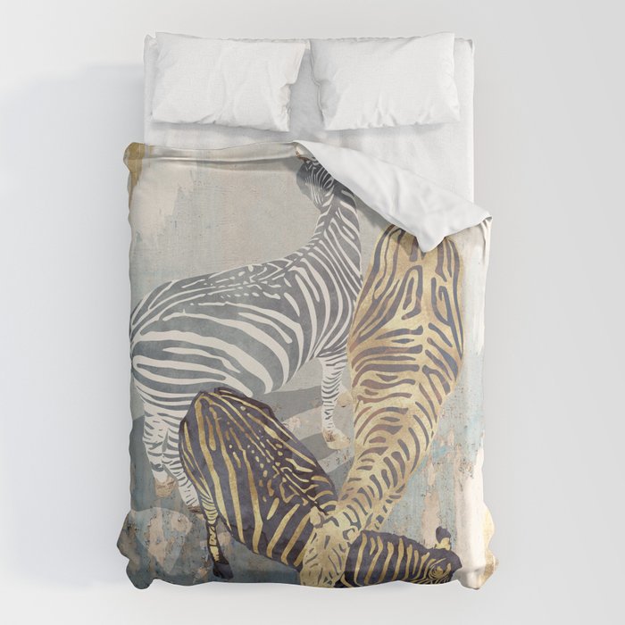 Metallic Zebras Duvet Cover Gallery Image 1