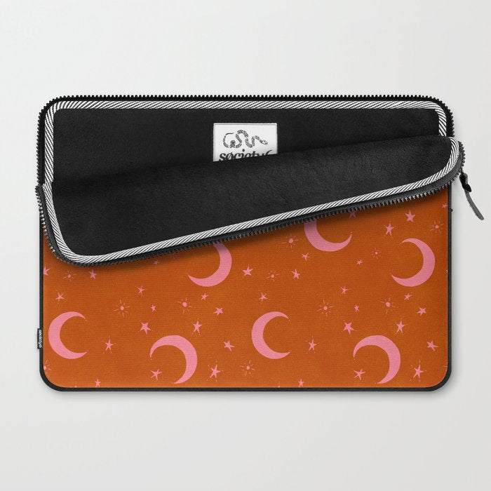 Goodnight Sky - pink and rust Laptop Sleeve Gallery Image 2