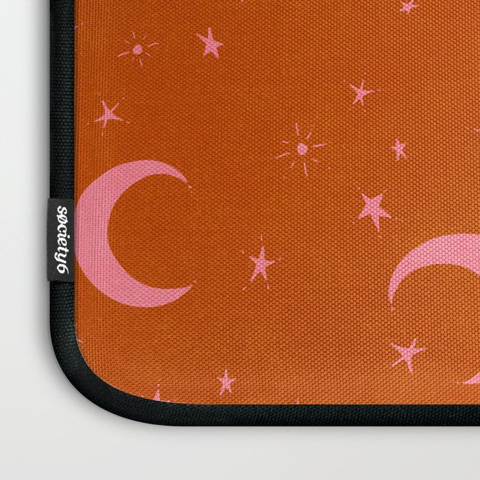 Goodnight Sky - pink and rust Laptop Sleeve Gallery Image 3