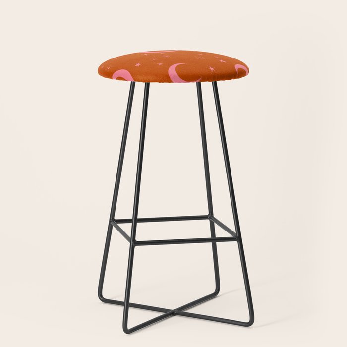 Goodnight Sky - pink and rust Stool Gallery Image 1
