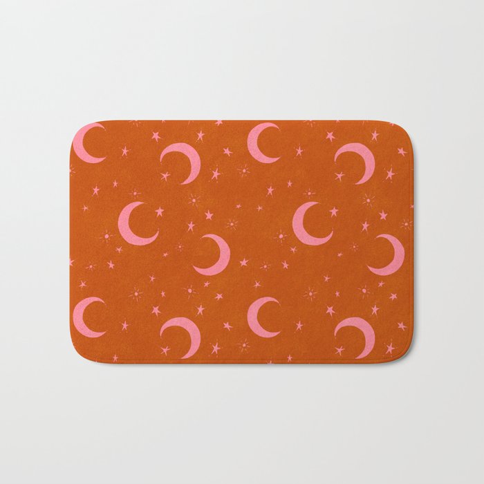 Goodnight Sky - pink and rust Bath Mat Gallery Image 1
