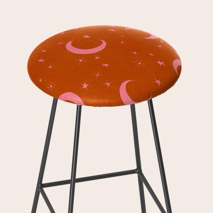Goodnight Sky - pink and rust Stool Gallery Image 2