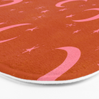 Goodnight Sky - pink and rust Bath Mat Gallery Image 3