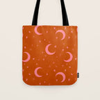 Goodnight Sky - pink and rust Tote Bag Gallery Image 1