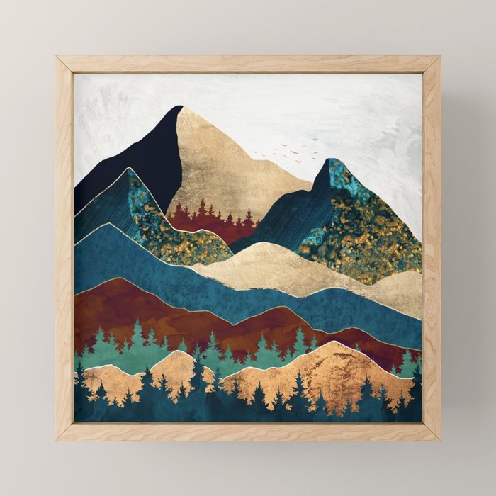 Malachite Mountains Mini Art Print Gallery Image 1
