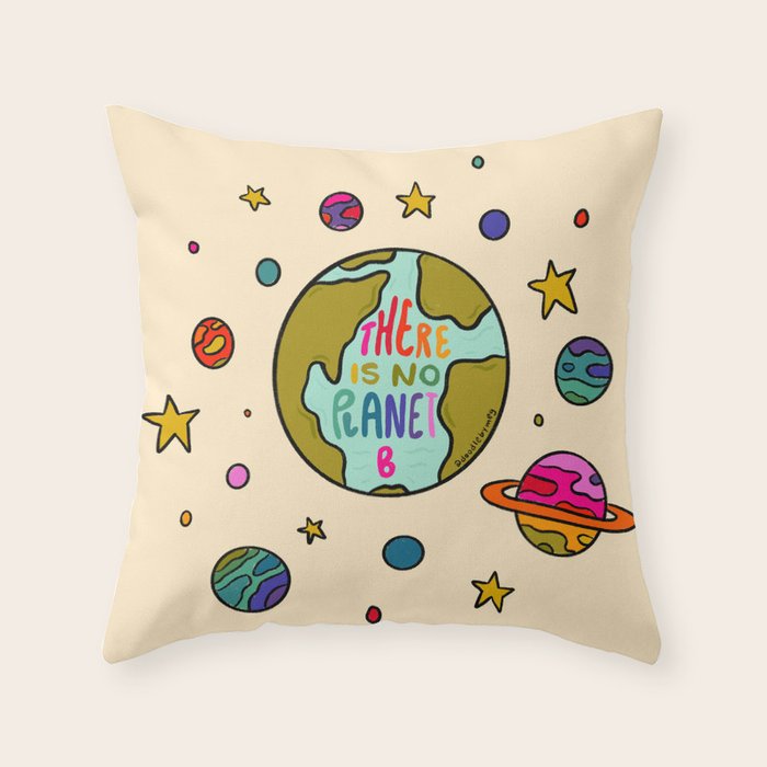 Planet B Throw Pillow Gallery Image 6