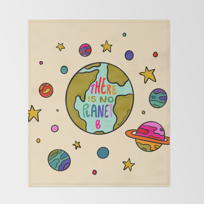 Planet B Throw Blanket Gallery Image 2