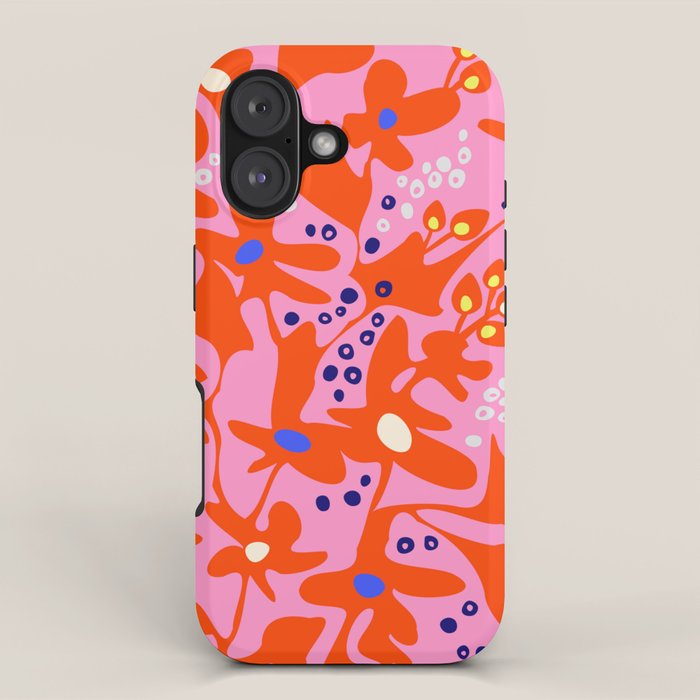 Pink home jungle: Organic shapes and flowers iPhone Case Gallery Image 1