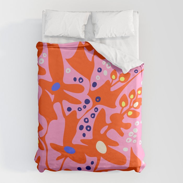 Pink home jungle: Organic shapes and flowers Duvet Cover Gallery Image 6