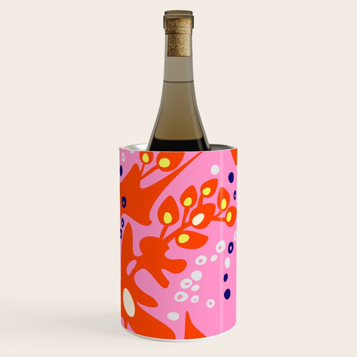 Pink home jungle: Organic shapes and flowers Wine Chiller Gallery Image 3