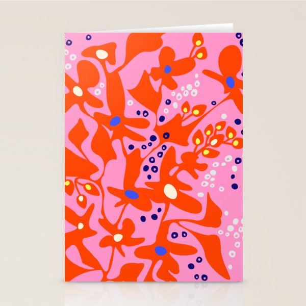Pink home jungle: Organic shapes and flowers Stationery Card Gallery Image 2