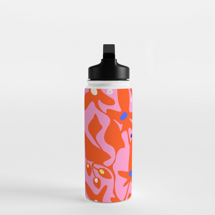 Pink home jungle: Organic shapes and flowers Water Bottle Gallery Image 3