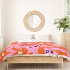 Pink home jungle: Organic shapes and flowers Duvet Cover Gallery Image 3