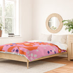 Pink home jungle: Organic shapes and flowers Duvet Cover Gallery Image 2