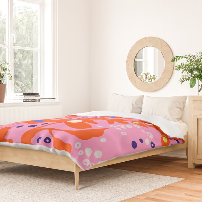 Pink home jungle: Organic shapes and flowers Duvet Cover Gallery Image 2