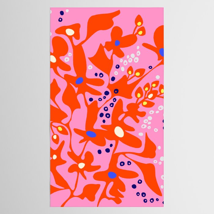 Pink home jungle: Organic shapes and flowers Tablecloth Gallery Image 2