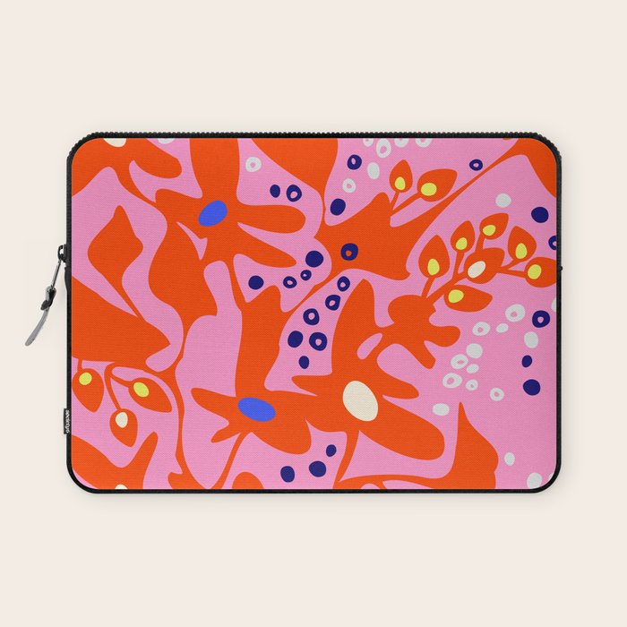 Pink home jungle: Organic shapes and flowers Laptop Sleeve Gallery Image 1