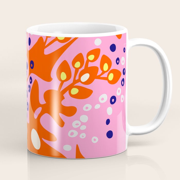 Pink home jungle: Organic shapes and flowers Coffee Mug Gallery Image 1