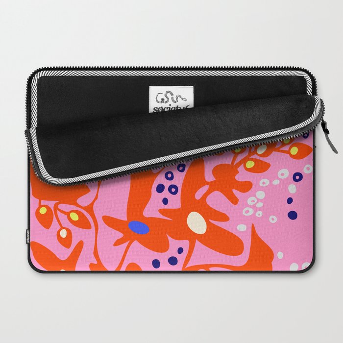 Pink home jungle: Organic shapes and flowers Laptop Sleeve Gallery Image 2