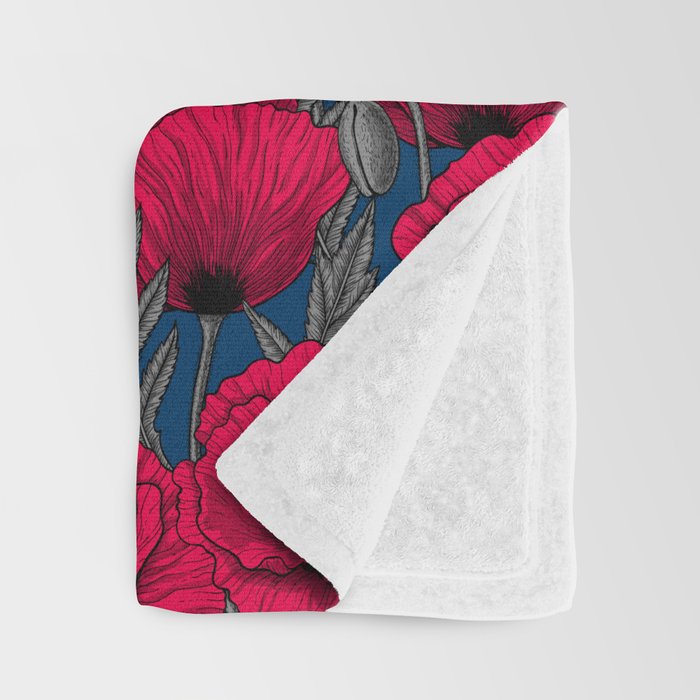 Night poppy garden  Throw Blanket Gallery Image 3