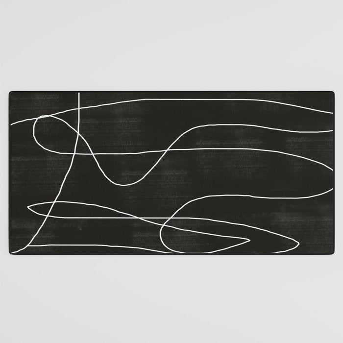 White Line Flow Desk Mat Gallery Image 3