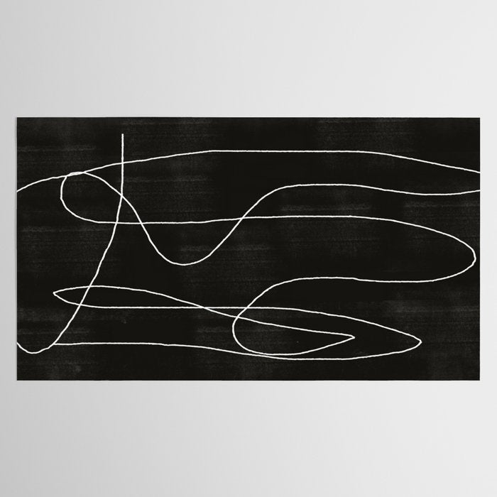 White Line Flow Tablecloth Gallery Image 2