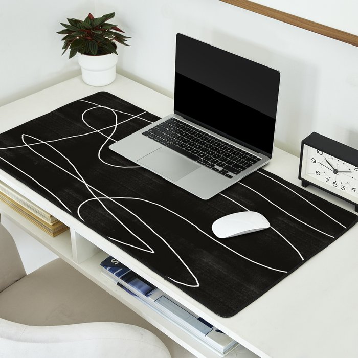 White Line Flow Desk Mat Gallery Image 2